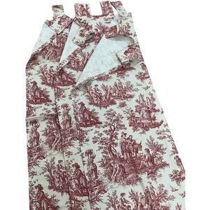 Waverly Red Toile Tab Top‎ Curtain Panels Set of 3 100% Cotton French Country